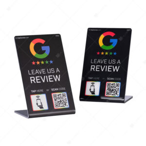 Business PVC NFC Tap Review Tabletop Sign