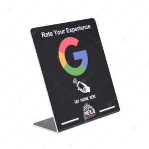 Waterproof PVC Google Review NFC Table Sign