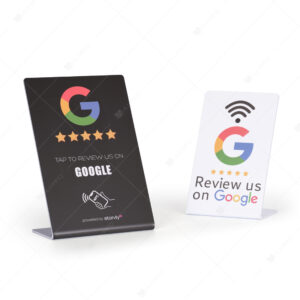 Plastic Tap-to-Review Google NFC Display Stand