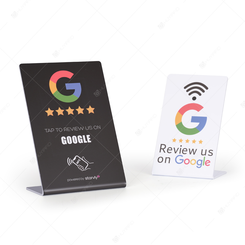 Business PVC NFC Tap Review Tabletop Sign - Image 3