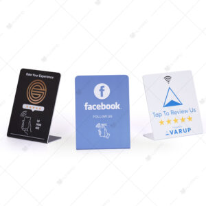 Acrylic Multi-Social NFC Tap Stand Google Instagram TikTok