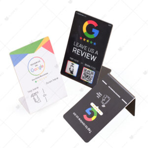 Personalized Plastic NFC Google Feedback Desk Sign