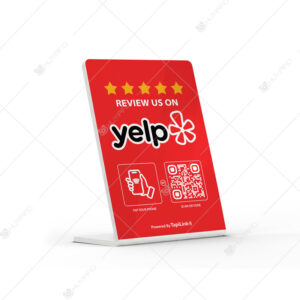 Acrylic NFC Tap Stand for Yelp Reviews