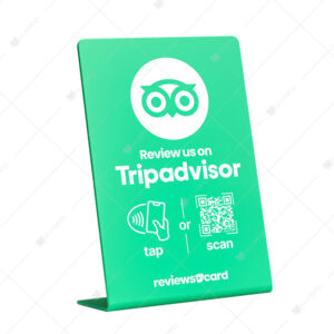 PVC Tripadvisor NFC Review Table Sign