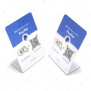 PayPal Tap & Scan Payment Stand Acrylic PVC Table Sign